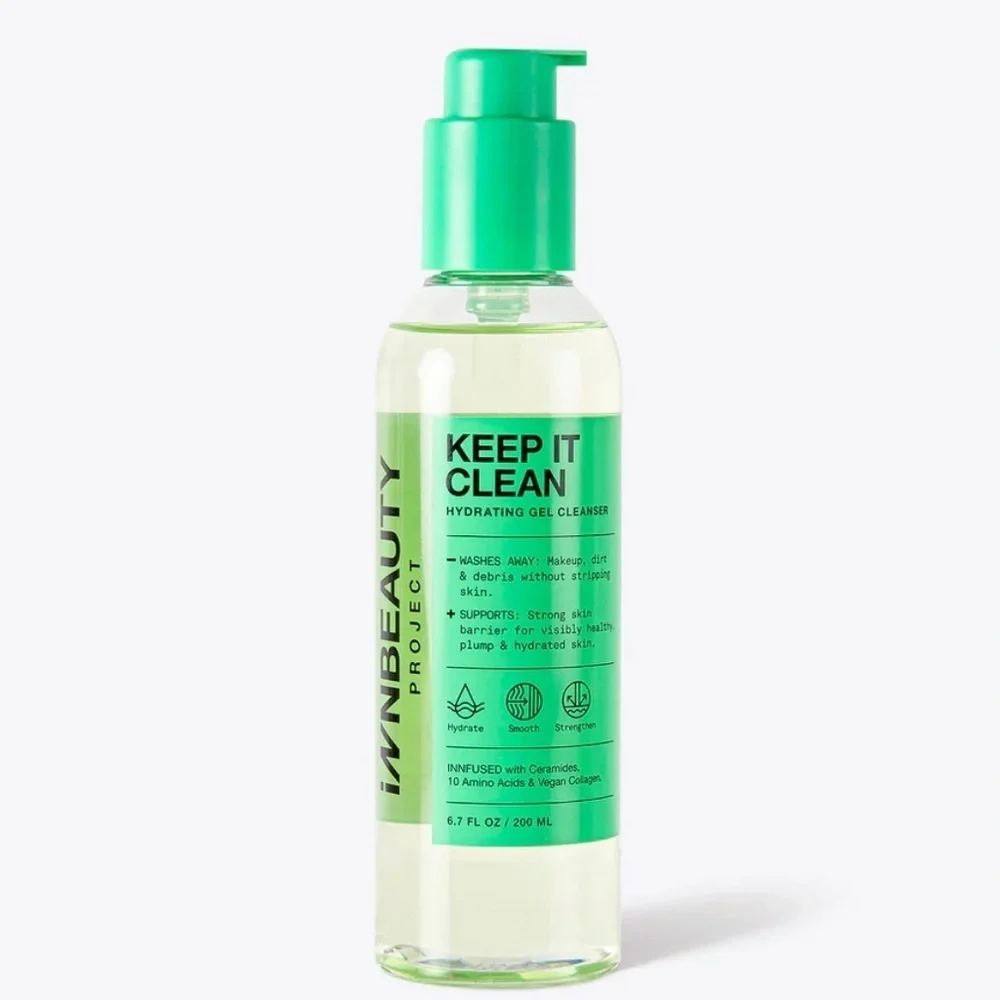 NWT, INBEAUTY, Keep It Clean Hydrating Gel Cleanser, Washes away makeup and dirt